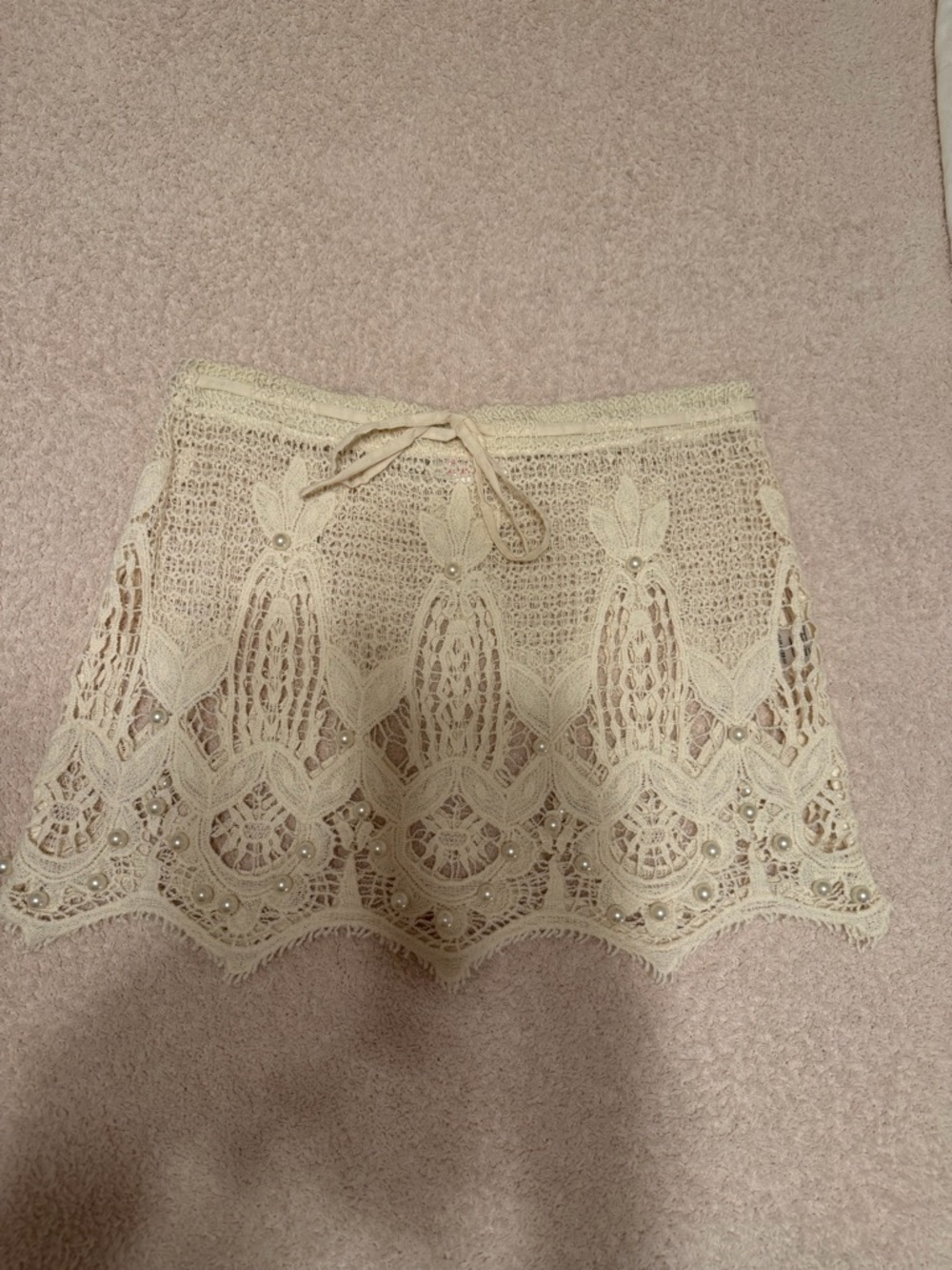 Beach Bunny Cream Crochet Cover-Up